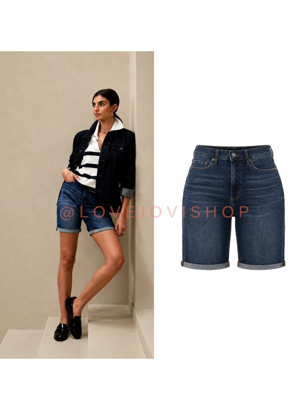 Shorts | Banana Republic 10" Fitted Bermuda Short | NWT | Summer Denim Jeans 26